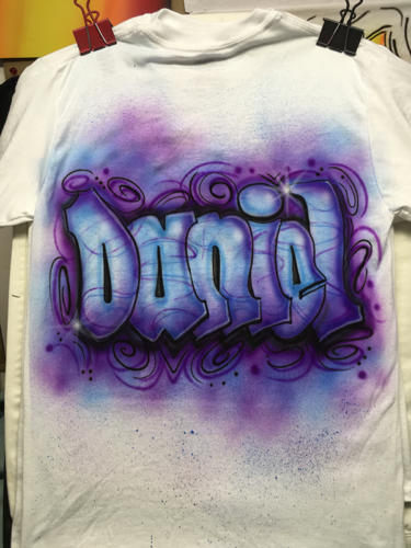 Purple and Blue Graffiti name